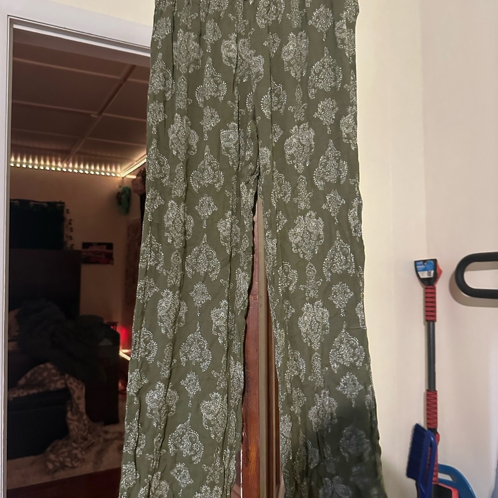 Fashion Nova Olive Textured Pants